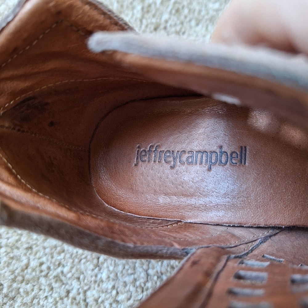 Jeffrey Campbell Taggart Ankle Boots. Taupe suede. Cutouts. Womens size 7 - Picture 7 of 8